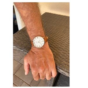 Porsamo Bleu Henry Luxury Men's Watch, Genuine Leather Band